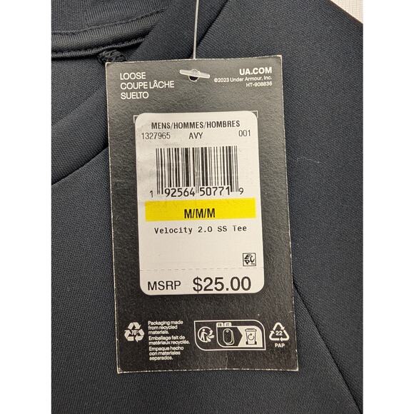 NWT Under Armour UA Velocity Men's Short Sleeve in Black size Medium - Picture 5 of 7